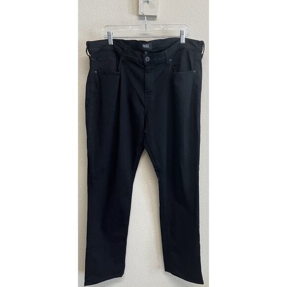 Paige Jeans Men's Size 38x30 Black Federal Denim Stretch Straight Leg - Picture 9 of 12